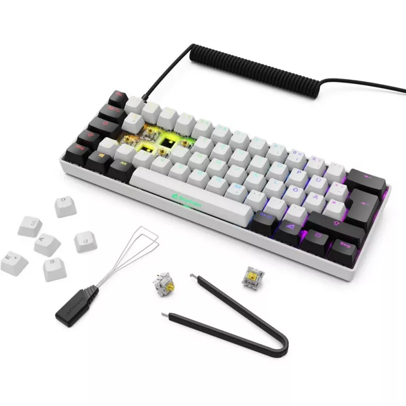 Sharkoon SGK50 S4 keyboard Home USB QWERTZ German White RGB LED 60%