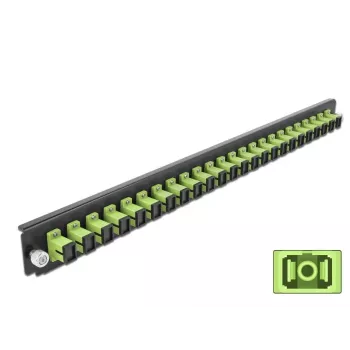 Splice Box Front Panel DeLOCK 19 inch 24 port SC Simplex limegreen