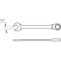 Combination Wrench Gedore 2297094 Depth 55 mm Height 35 mm Weight 63 g