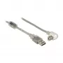 USB cable DeLOCK 84811 USB 2.0 0.5 m USB A USB B Silver Transparent