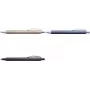 Clip-on retractable ballpoint pen Faber-Castell Essentio — aluminium body, black ink