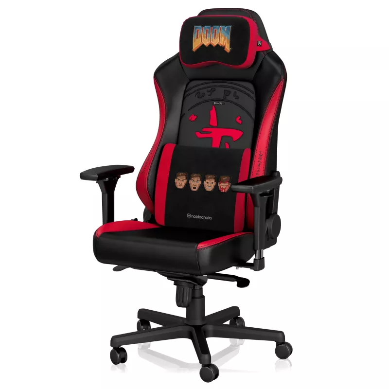 Memory Foam Pillow Set noblechairs DOOM Retro Edition — ergonomic cushions for gaming and office chairs
