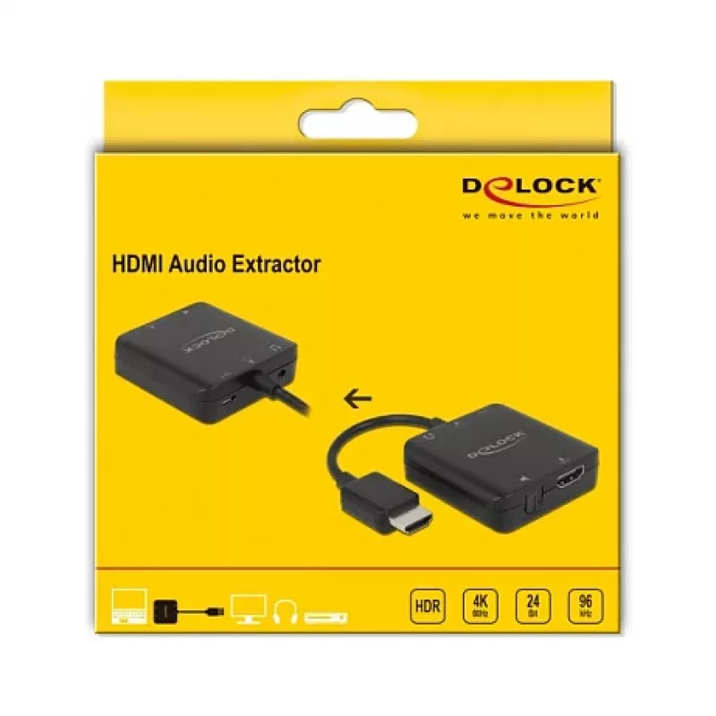 HDMI Audio Extractor DeLOCK 4K 60 Hz compact