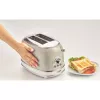 Ariete 155 Design 2 Slice Toaster with Sandwich Cages, 6 Toasting Levels, 810 W, Stainless Steel Body, Removable Crumb Tray, Pastel beige