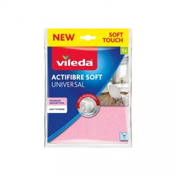 Cleaning cloth VILEDA Actifibre Soft 171805 — microfiber, 100% microfiber, highly absorbent, washable up to 60°C, 1 pc