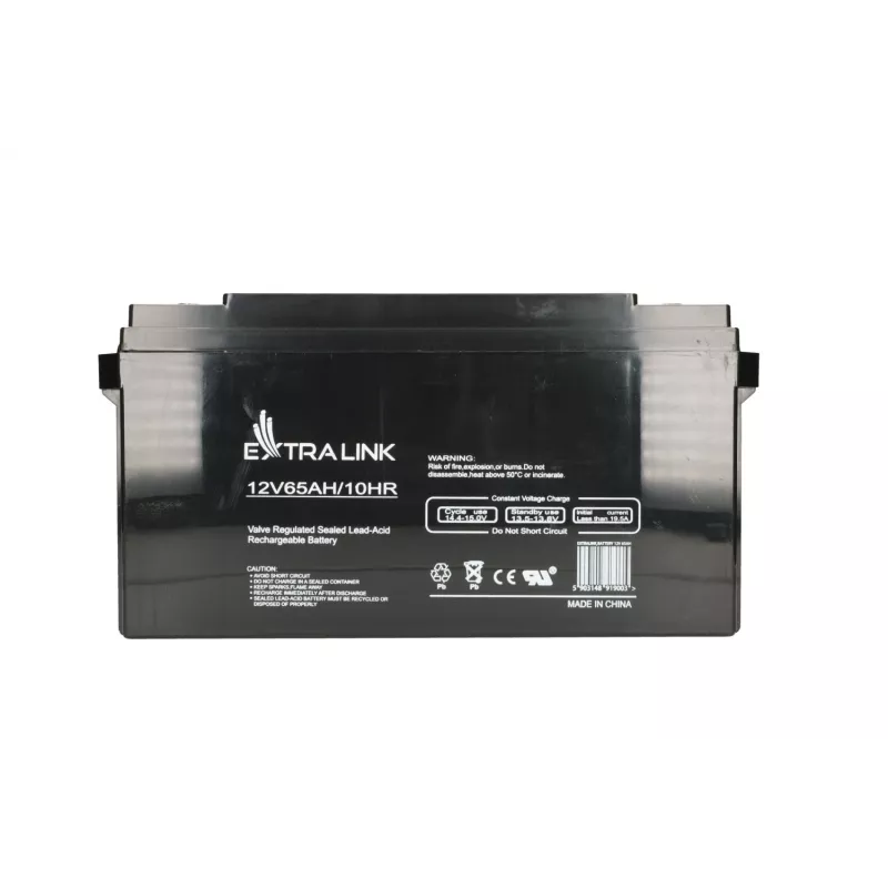 Sealed Lead Acid Battery Extralink Accumulator AGM 12V 65Ah, VRLA, black, 1 pc