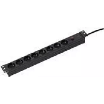 Power strip AS Schwabe 18192 0.48 m 19 inch Black – rack-mountable power distribution, 0.48 m length