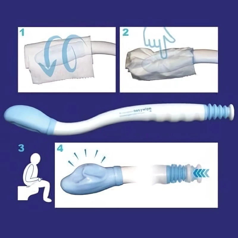 Portable intimate hygiene device SUNDO 60336 Easywipe — 410 mm, white, foldable personal cleansing instrument