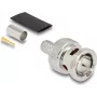 BNC crimp connector for RG59 cable by DELOCK with compatible heat-shrink tubing