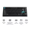Mechanical Keyboard Keychron Q1 Ultra 8K — 75% layout, USB + RF Wireless + Bluetooth, RGB, Black
