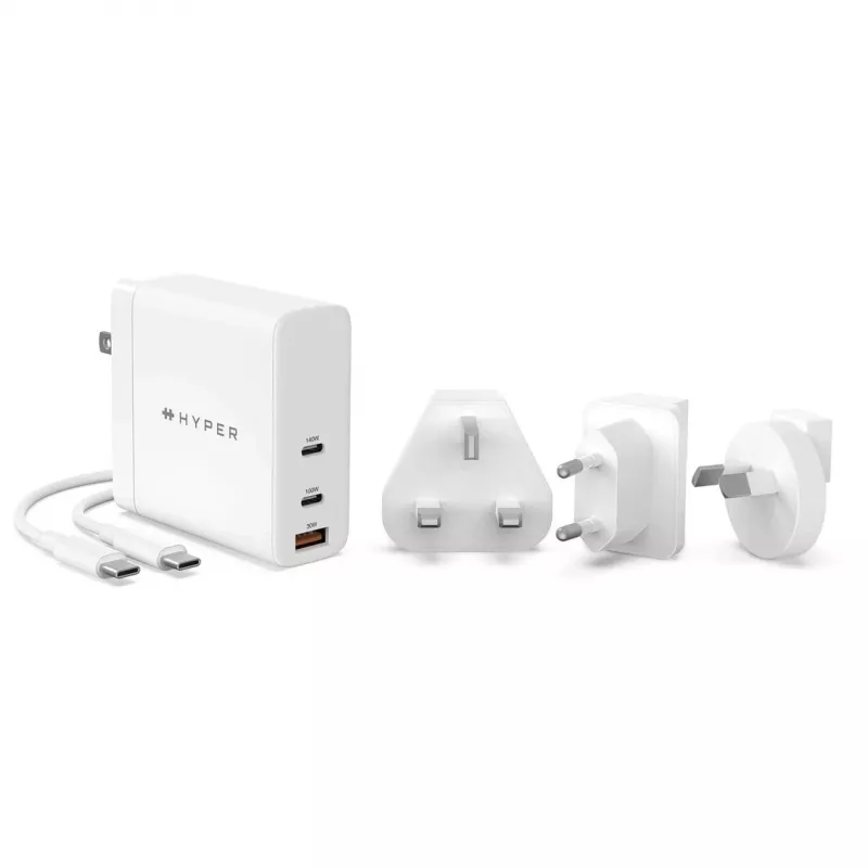 HYPER HJG140WW mobile device charger Universal White AC Fast charging Indoor