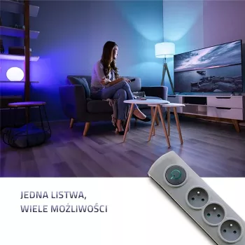Surge Protector Qoltec 50166 Grey 6 AC Outlets 230V 3m