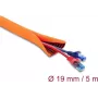 Cable protection spiral self-closing double-layer 5 m x 19 mm DELOCK 19028 orange