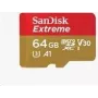 SanDisk Extreme - Flash Memory Card (microSDXC-an-SD-Adapter inbegriffen) - 64GB - A2 / Video Class V30 / UHS-I U3 / Class10 - microSDXC UHS-I (SDSQXA2-064G-GN6AA)