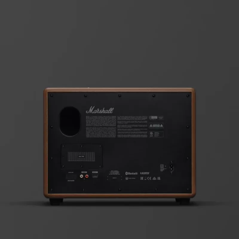 Wireless speaker MARSHALL Woburn III Brown — multiroom, Bluetooth, Wi‑Fi, analog inputs