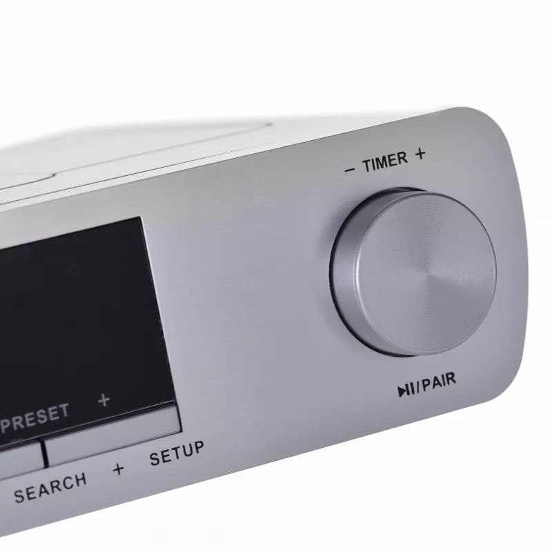Kitchen radio BLAUPUNKT KR14BT with Bluetooth, FM, LED display, 2x0.8W, mains/battery, grey