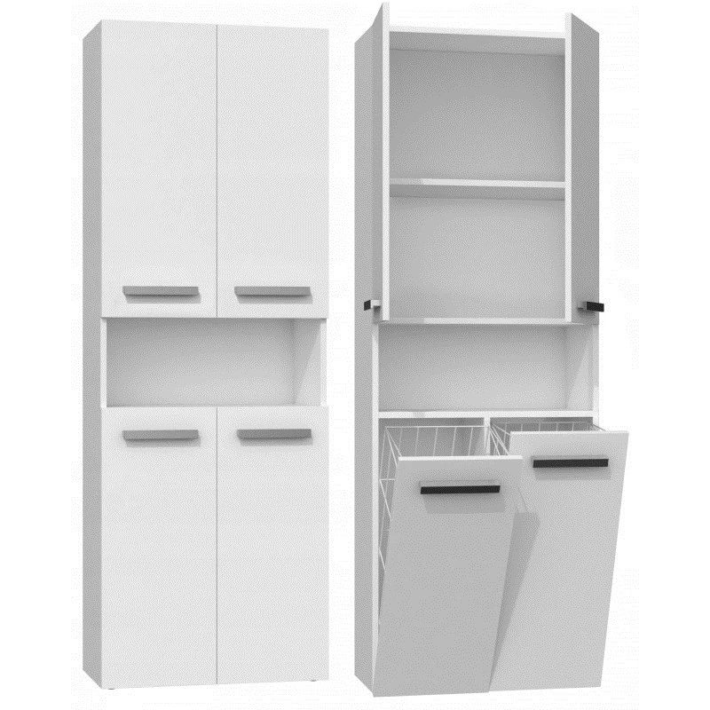 Topeshop NEL 2K DK white bathroom storage cabinet White