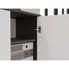 OLIV 2D CLOSED SHELVING UNIT, ANTHRACITE/WHITE SET