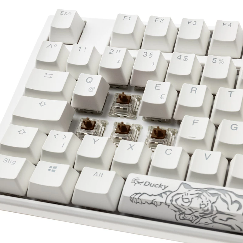 Ducky One 3 Classic Pure White TKL Gaming RGB LED - MX-Brown Keyboard USB German White (DKON2187ST-BDEPDPWWWSC1)