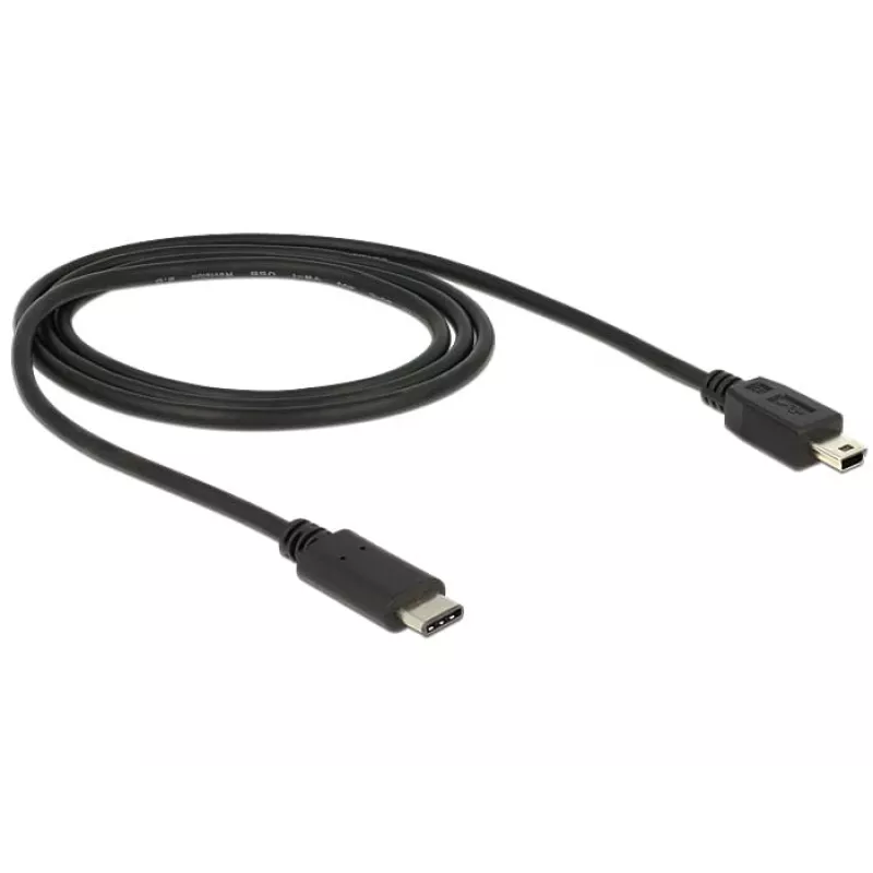 USB Cable DeLOCK 83603 USB 2.0 1m USB C Mini-USB B Black