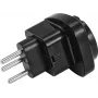 Power plug adapter Omnitronic 30236262 EU to CH 10A for connecting EU devices to Swiss outlets