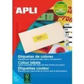 Printer label APLI 119030 Red 7 cm x 3.1 cm Permanent Adhesive
