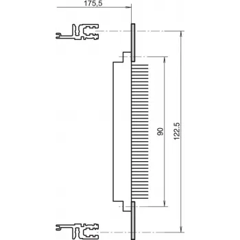 SCHROFF FLAT RAIL 84HP DIN41612 (4PCS/KIT) - Rack-Accessory (20822048)