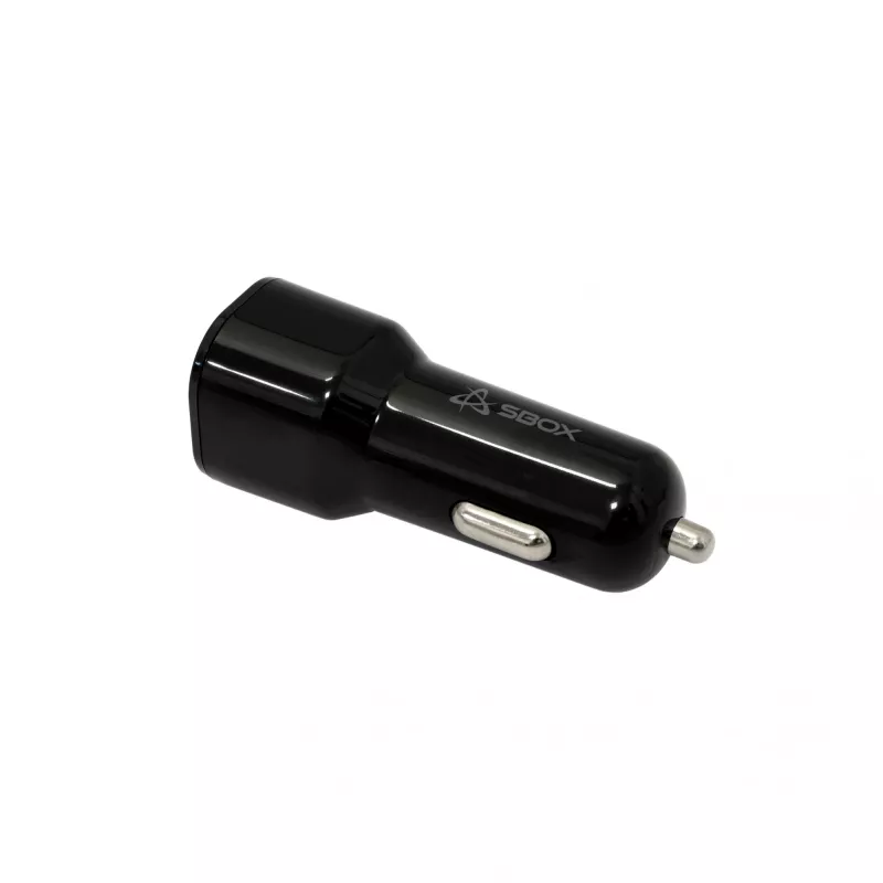 Car charger SBOX CC-038 38W Black — dual-port USB power adapter for vehicle