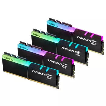 DIMM 32 GB DDR4-3200 (4x 8 GB) Quad-Kit, Memory black, F4-3200C16Q-32GTZRX, Trident Z RGB, INTEL XMP