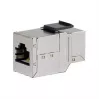 Shielded Cat6 Keystone Inline Coupler 8pcs set, EQUIP — Flat construction, RJ-45, 17×35.5×24.4 mm, silver