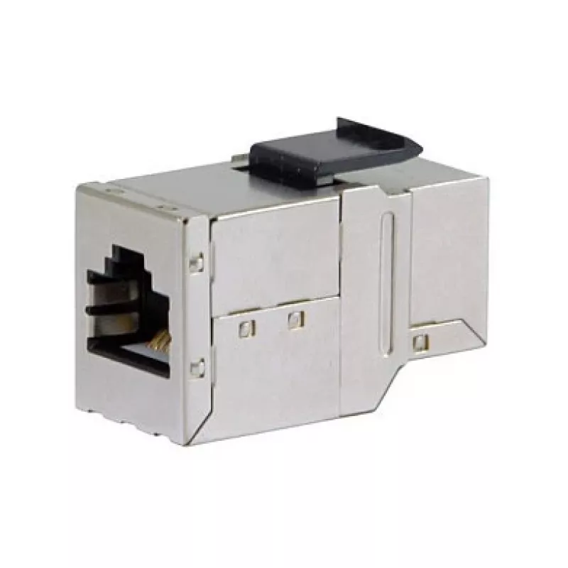 Shielded Cat6 Keystone Inline Coupler 8pcs set, EQUIP — Flat construction, RJ-45, 17×35.5×24.4 mm, silver