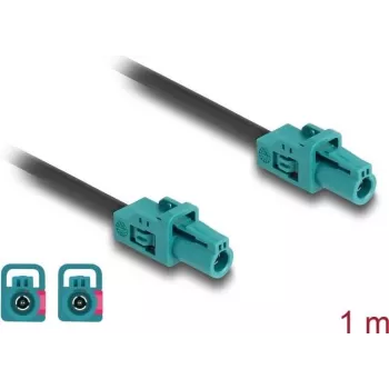 Coaxial Cable DeLOCK 90128 1 m Mini FAKRA Z Aqua Black