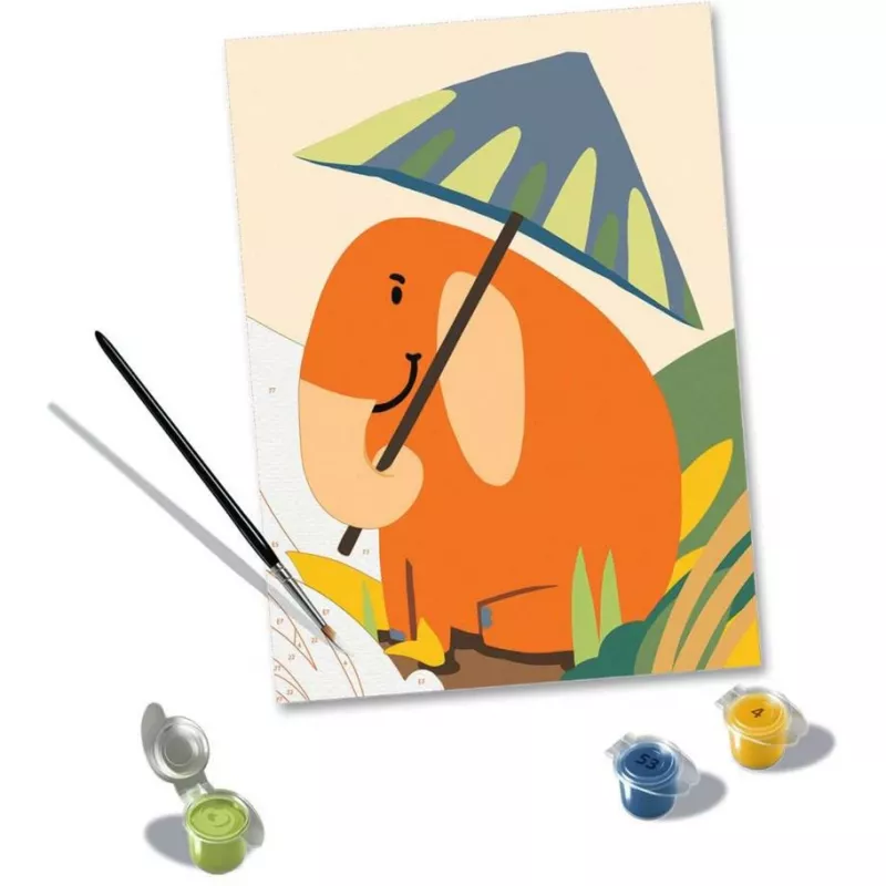 Painting kit Ravensburger CreArt Hello Elephant — creative paint set for children