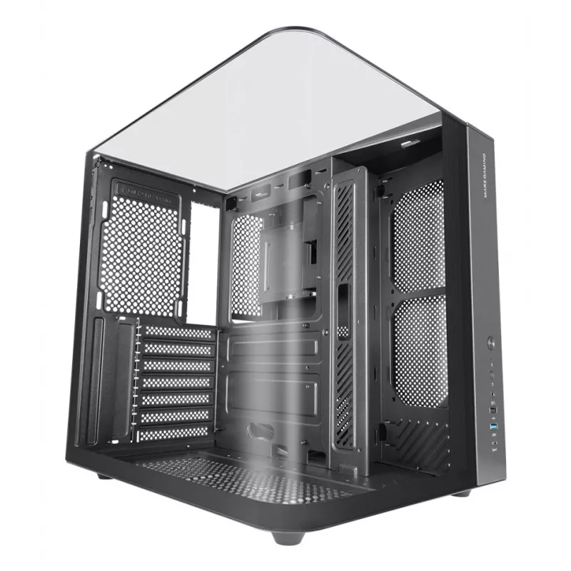 PC Midi Tower Case TACENS Mars Gaming MC-INFINIOLITE, Black, Tempered Glass, supports ATX/Micro-ATX/Mini-ITX, 120 mm fans