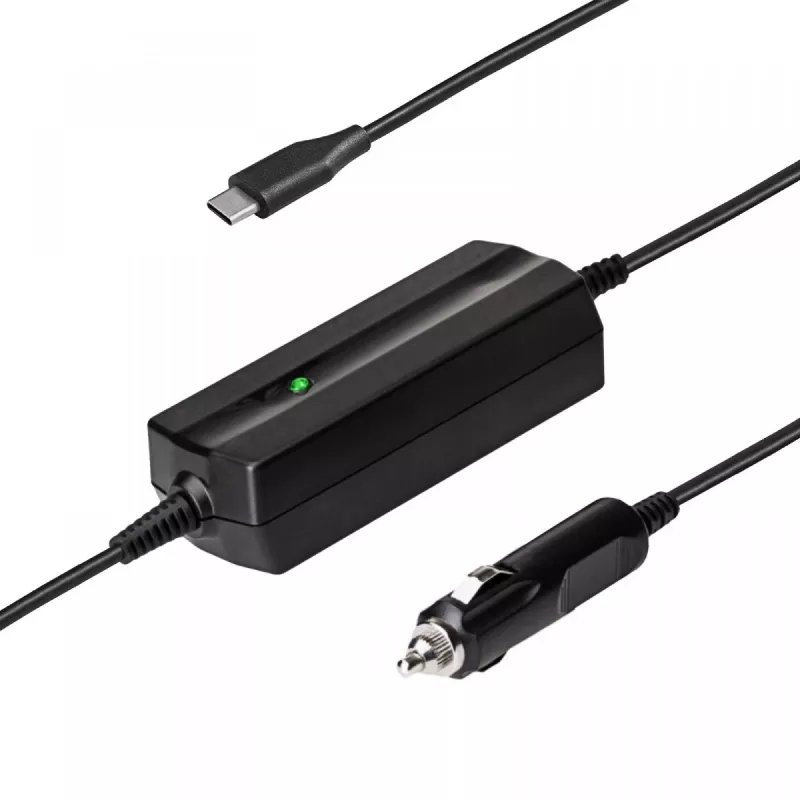 Akyga AK-ND-83 USB-C Car Charger 65 W, Power Delivery, 12/24 V Input, 5-20 V Output, 1.8 m