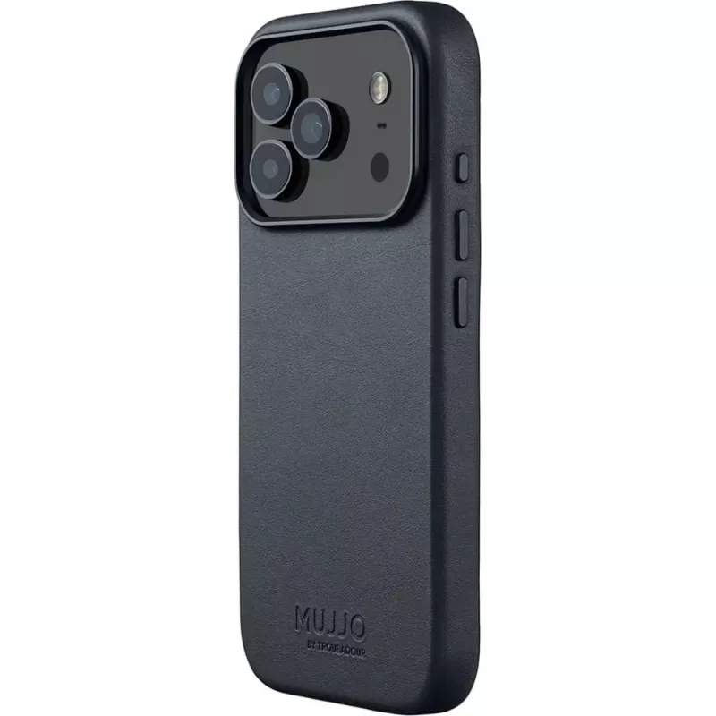 Mujjo Full Leather Case MagSafe Case for iPhone 17 Pro Grey