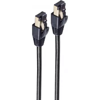 Network Cable ShiverPeaks SC08-41015 Patch Cable Cat. 8.1 F/FTP PIMF 0.5m Black