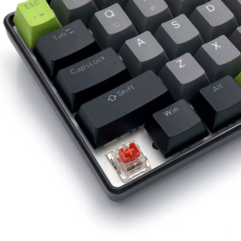 Mechanical keyboard MEDIA-TECH MT1260 Red Core MX60, 60% form factor, CHERRY MX Red switches, RGB backlight, USB, green