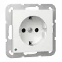 Wall/ceiling SCHUKO LED light by Gira model 417003 with integrated Schuko socket