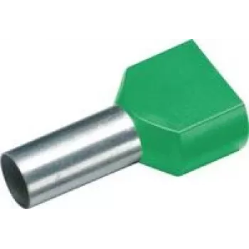 Cimco 187727 Twin Ferrule 6 mm² Partially Insulated Green 100 pc(s) (187727)
