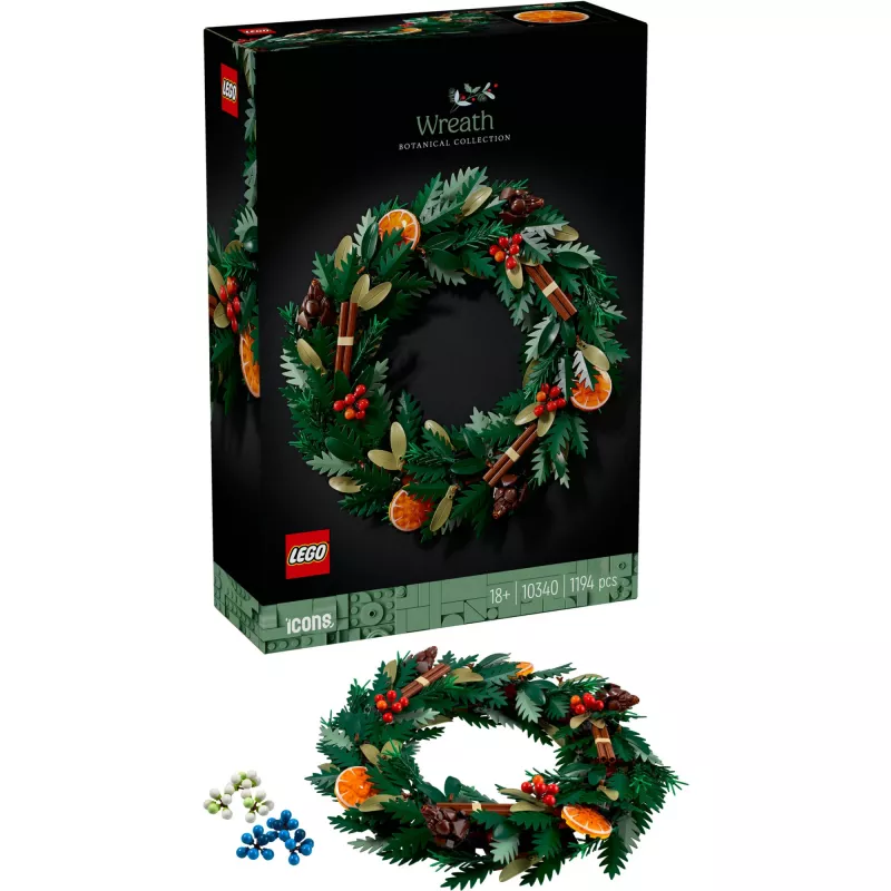 construction toy LEGO 10340 Icons Christmas Wreath