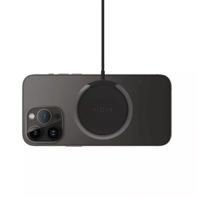 Wireless charger FIXED MagPad FIXMPAD2-BK 15W magnetic Qi pad, black