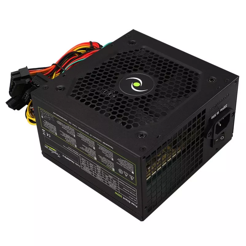 Power Supply Unit TECNOWARE Free Silent 500 W — ATX, 20+4 pin, 120 mm fan, 86% efficiency