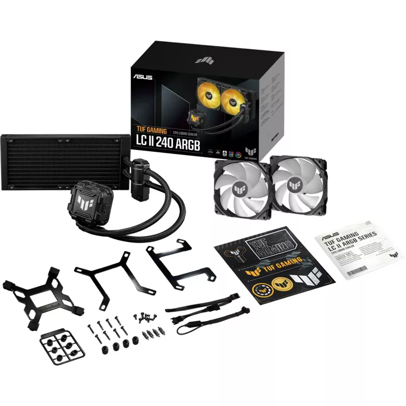 ASUS TUF GAMING LC II 240 ARGB Processor Liquid cooling kit 12 cm Black