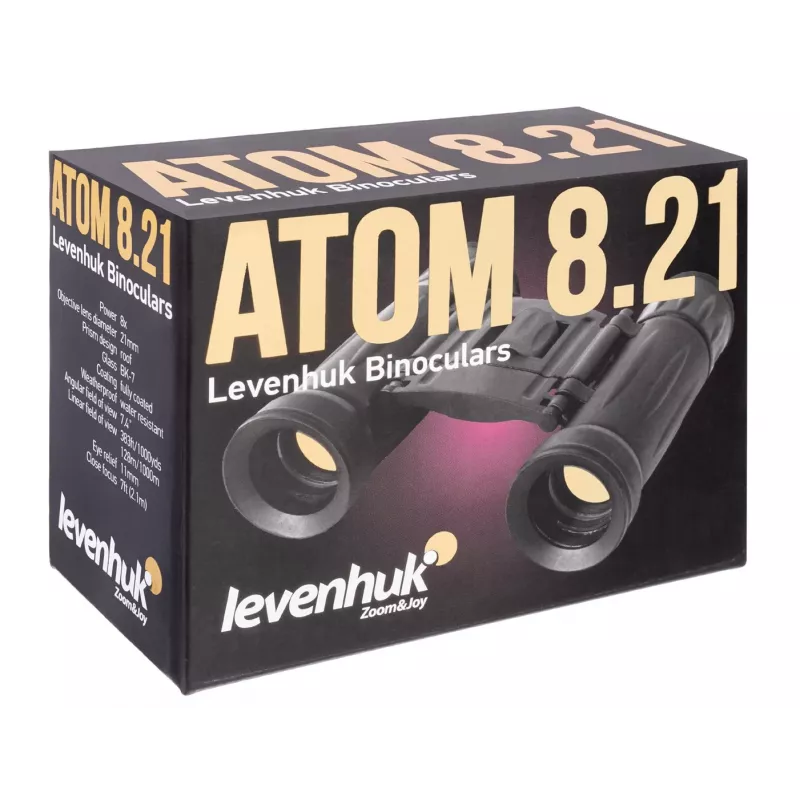 Binoculars Levenhuk Atom 8x21 Roof Black Magnification 8x