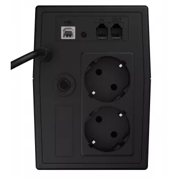 Uninterruptible Power Supply Green Cell UPS02 0.8 kVA (480 W) Line-Interactive, LCD, 2x Type F outlets, USB-B, RJ-45, RJ-11