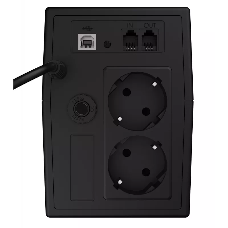 Uninterruptible Power Supply Green Cell UPS02 0.8 kVA (480 W) Line-Interactive, LCD, 2x Type F outlets, USB-B, RJ-45, RJ-11