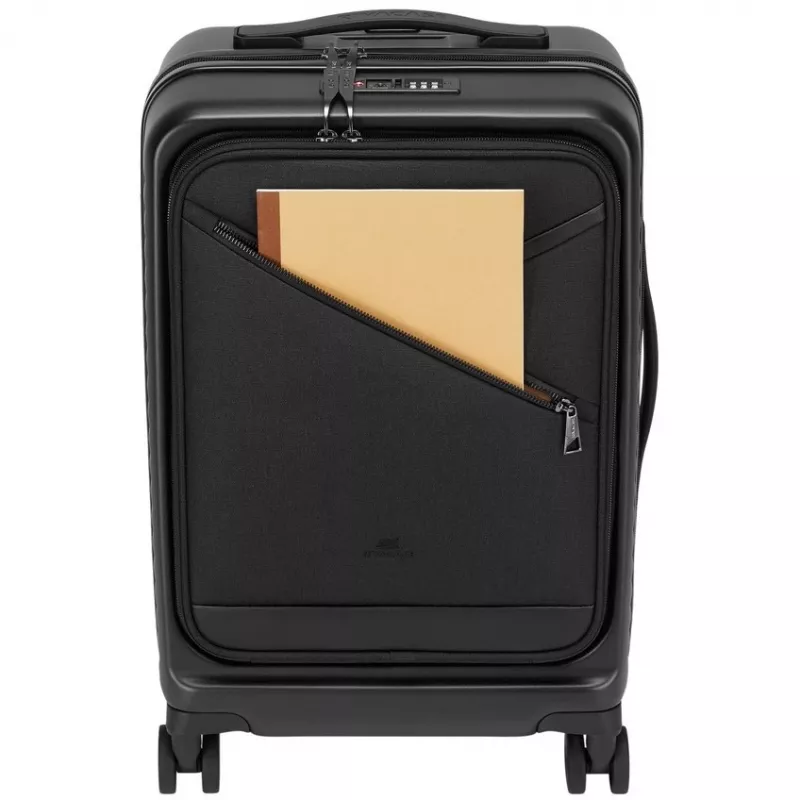 Cabin suitcase Rivacase Clark ECO 8181 — compact carry-on, black