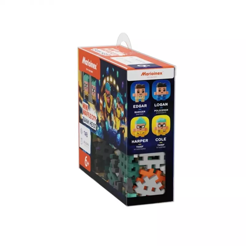 MARIOINEX Mini Waffle City Bank Robbery Building Blocks, 148 pieces