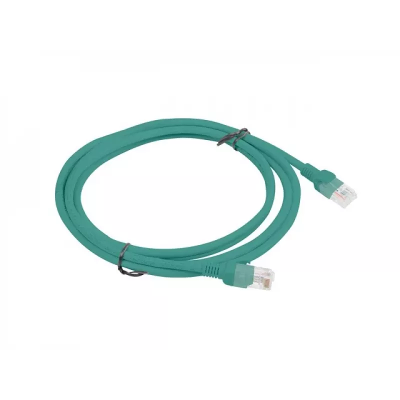 LANBERG Cat5e U/UTP Patch Cable RJ-45 to RJ-45 2 m Green, CCA 26 AWG, HDPE jacket, 100 MHz